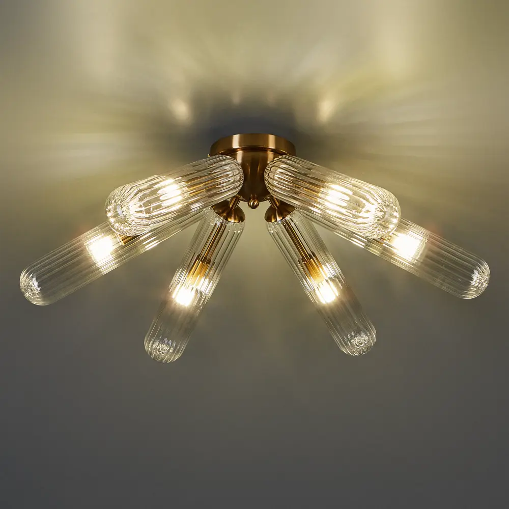 DE CITY Олимпия — потолочная люстра с 6 стеклянными плафонами 89391459 STLM-1406075 - Вид №1