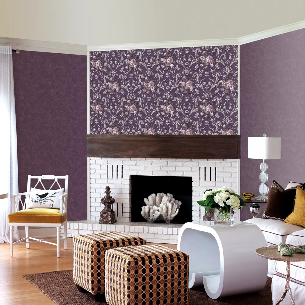 Обои флизелиновые Erismann Elegance фиолетовые 1.06 м 4391-7 82136417 STLM-2012130 - Вид №2