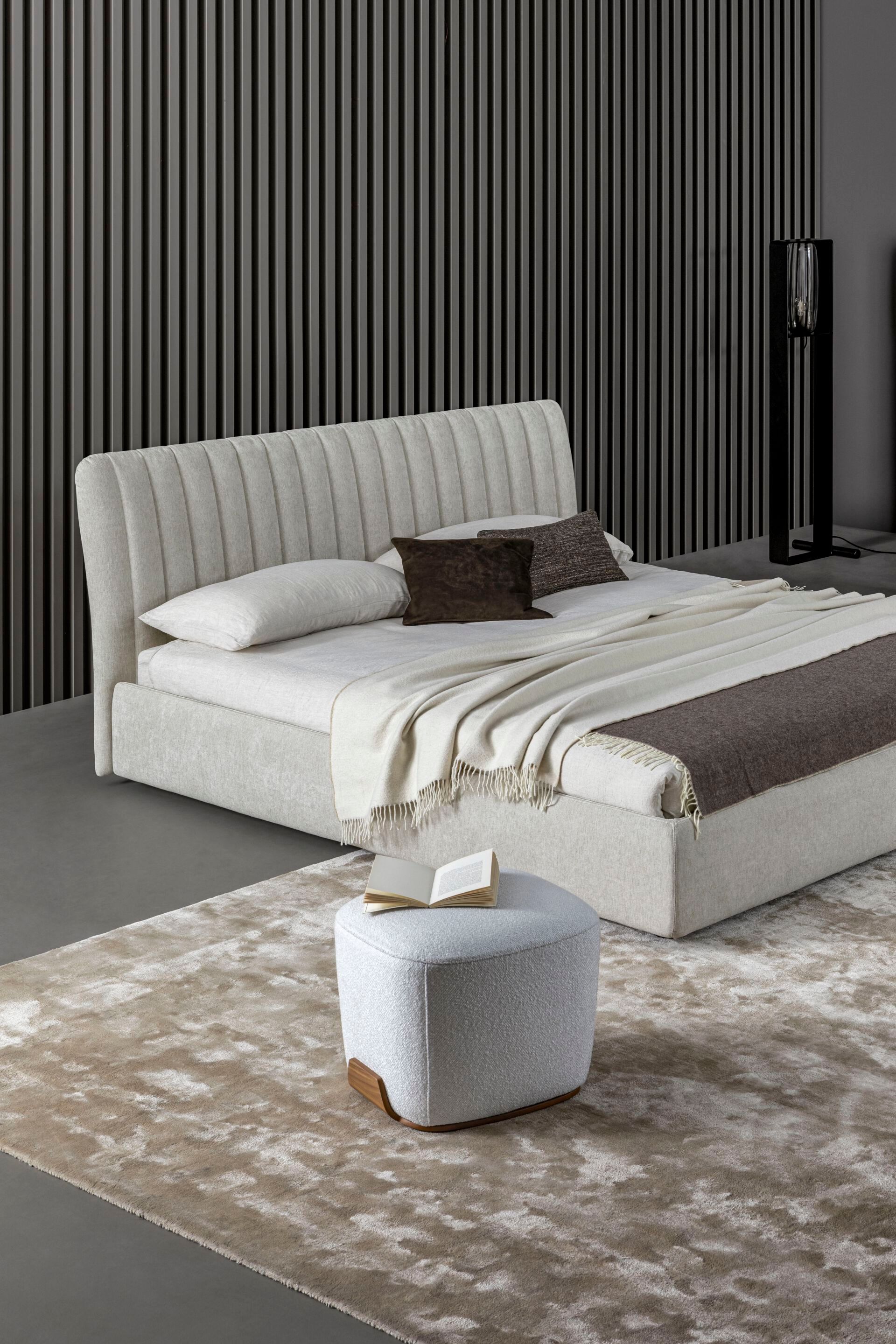 Двуспальная кровать из ткани с мягким изголовьем BONALDO TONIGHT ARCH-00050730 - Вид №10