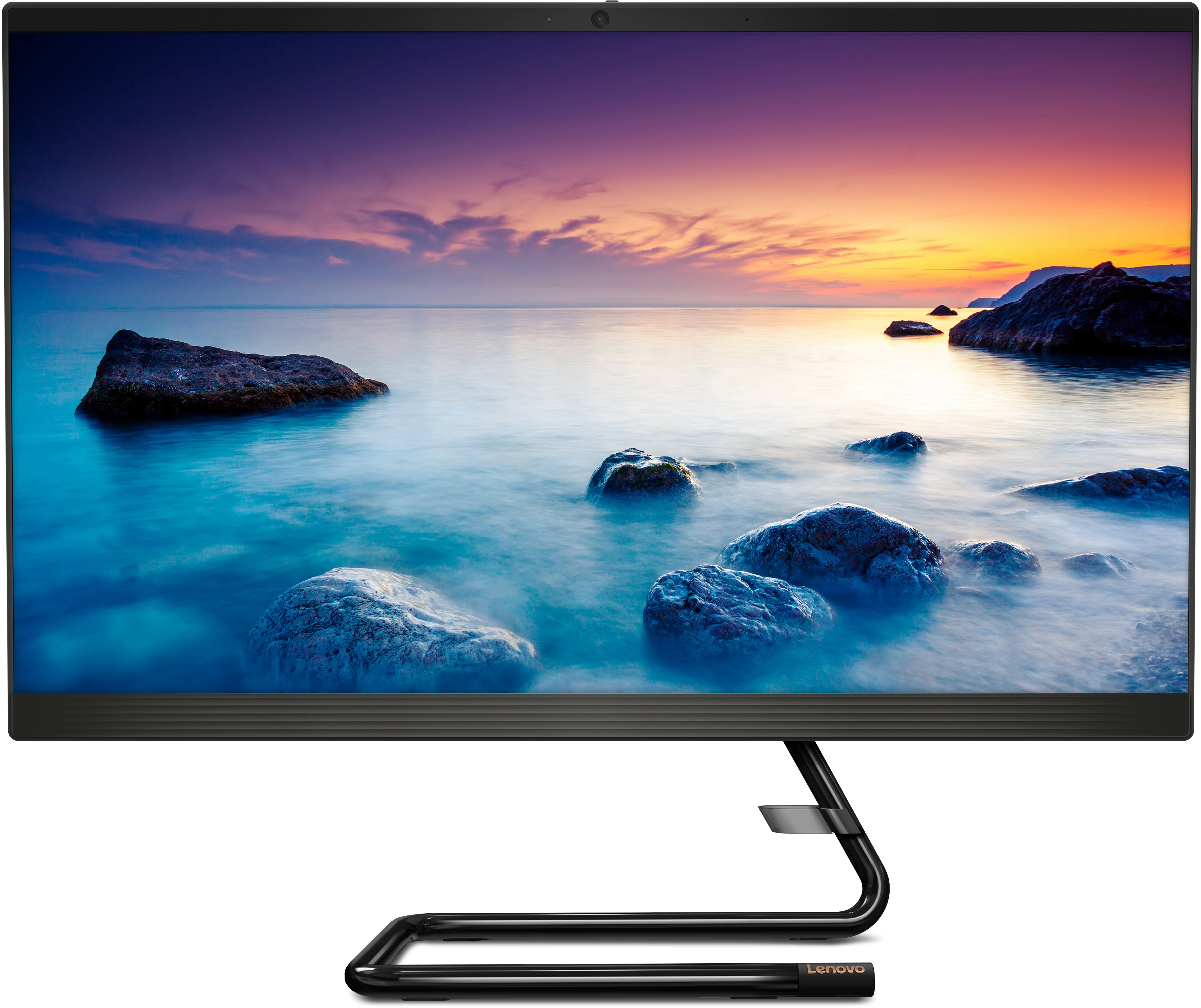 F0E800FVRK ideacentre aio a340-24iwl 23.8"(1920x1080 ips)/intel core i3 10110u(2.1ghz)/8192mb/1000gb/dvdrw/int:intel uhd graphics 620/bt/wifi/war 1y/5.87kg/black/dos + клавиатура, мышь usb Lenovo Santreyd  - Вид №1