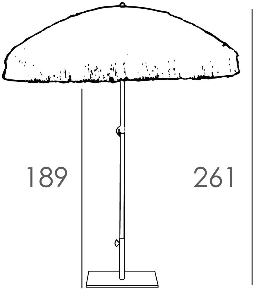 Ezpeleta Круглый зонт из стали и полосок из рафии  Spsz02d2000001t  - Вид №2