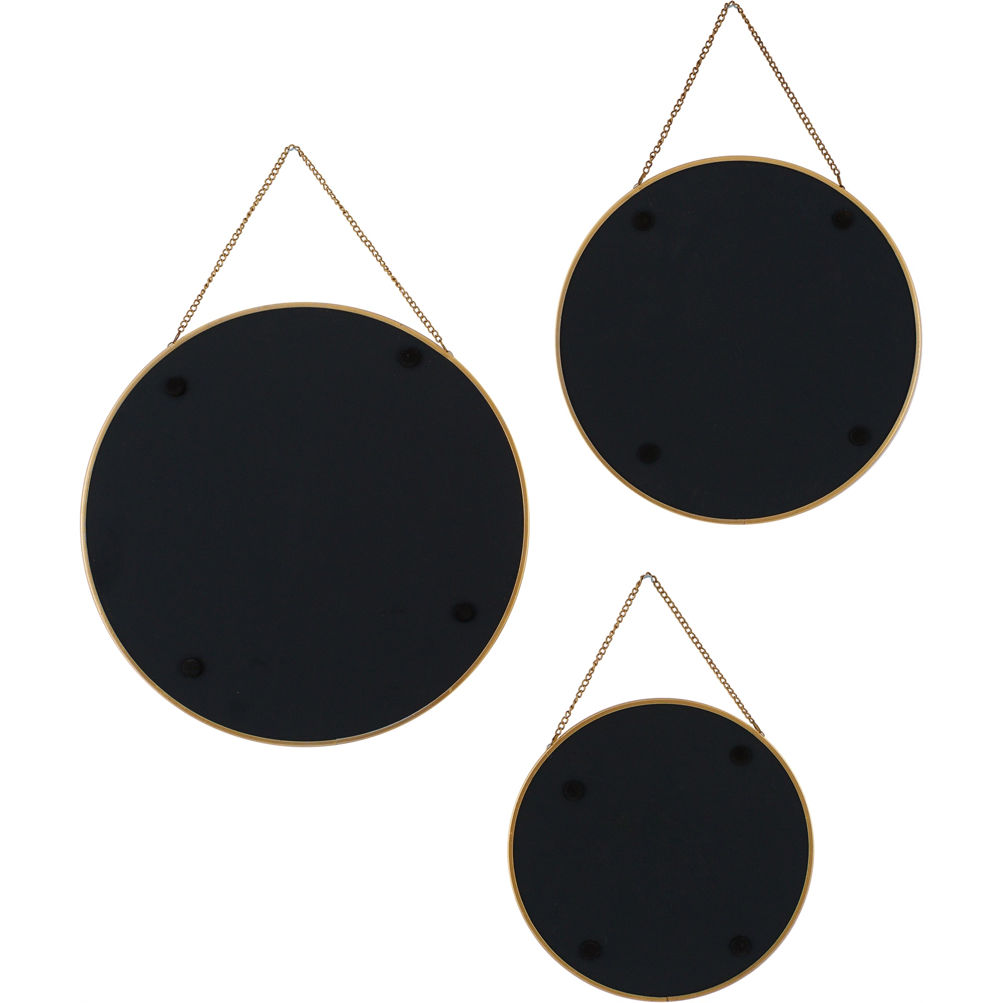 82471857 Зеркало декоративное круглое цвет золотой 3 шт Santreyd  - Вид №2
