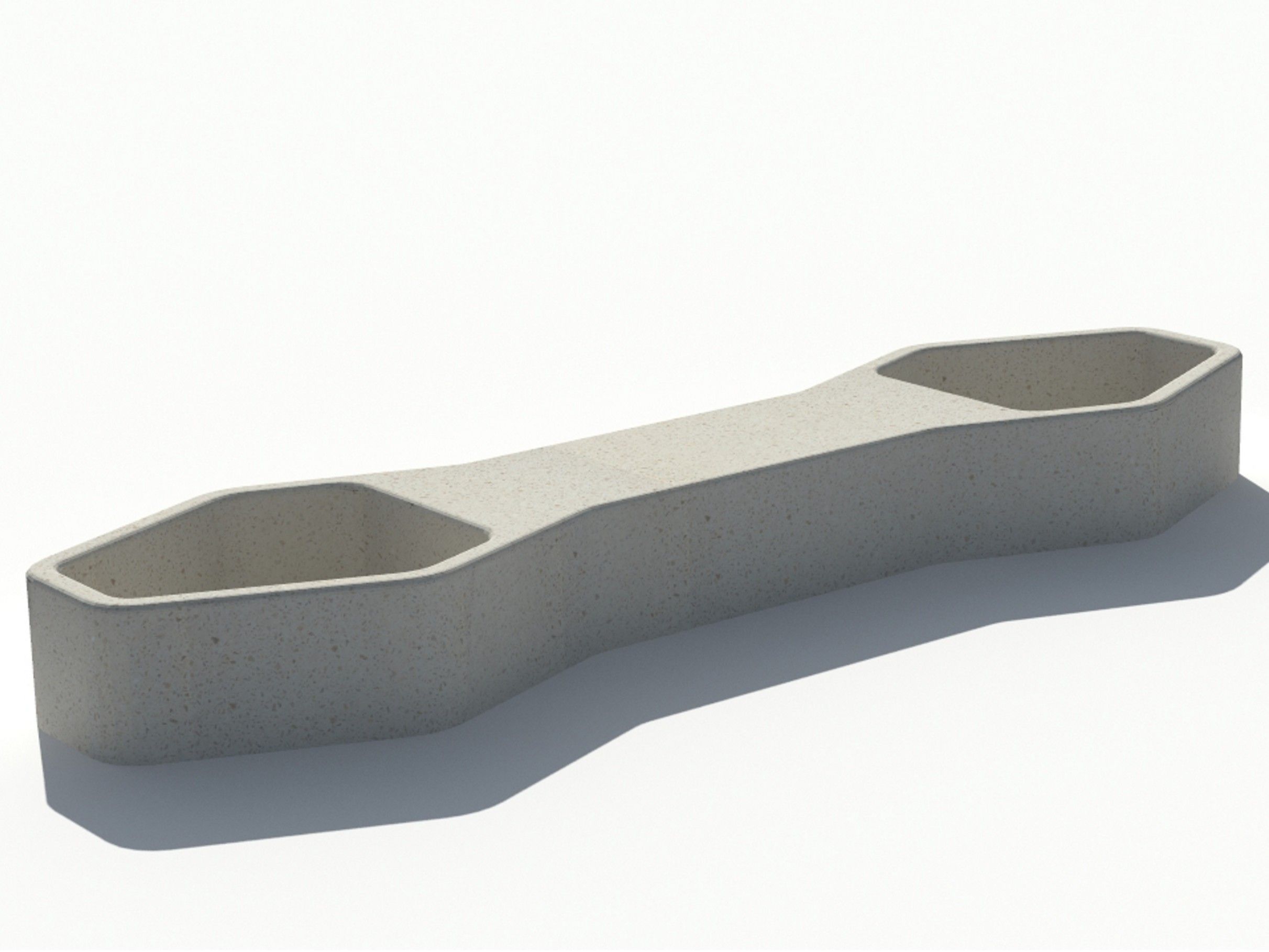 Реконструированная каменная скамья со встроенной плантатором Viscio Urban Design SPANNER ARCH-00101119