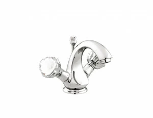 036205.000.62 Смеситель для раковины на одно отверстие с кристаллами сваровски Сатин никель