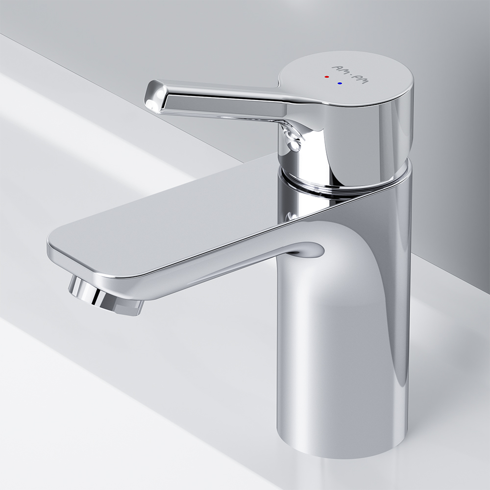 F85B02100 смеситель для умывальника излив 100 мм хром шт AM.PM X-Joy S  - Вид №2