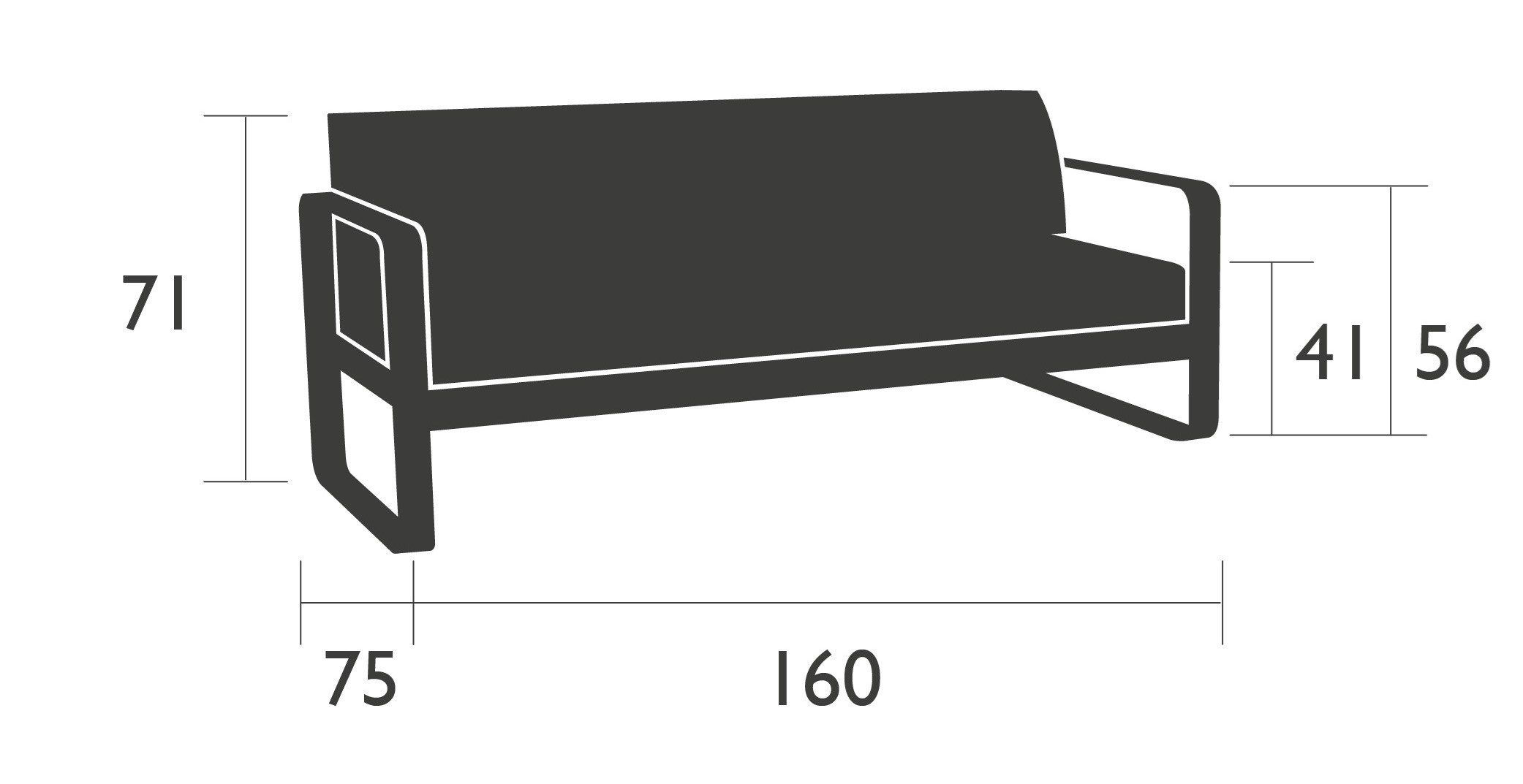 2-местный садовый диван Sunbrella® Fermob Bellevie ARCH-00094781 - Вид №6