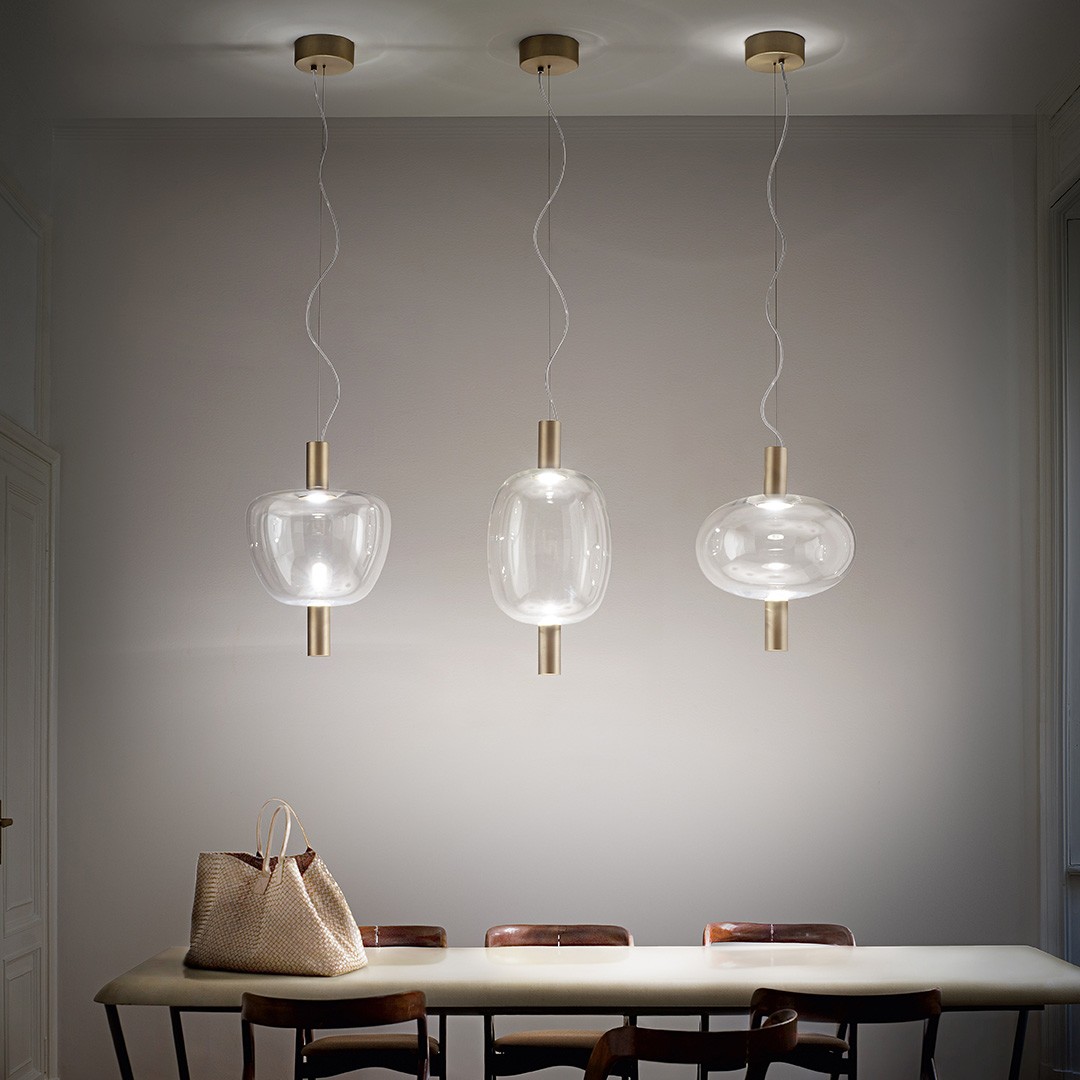 Vistosi RIFLESSO SP 2 FU/TR ottone подвесной светильник 118780 - Вид №1