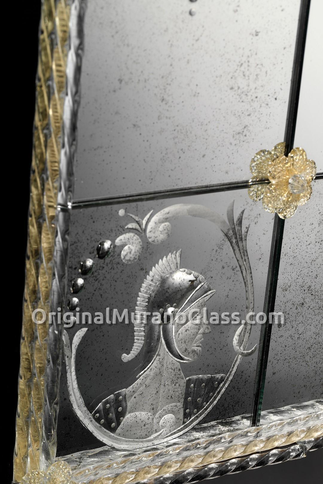843 ORIGINALMURANOGLASS Венецианское зеркало Polani - муранское стекло OMG  см  - Вид №1