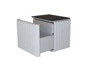 Квадратная прикроватная тумбочка из МДФ с ящиками