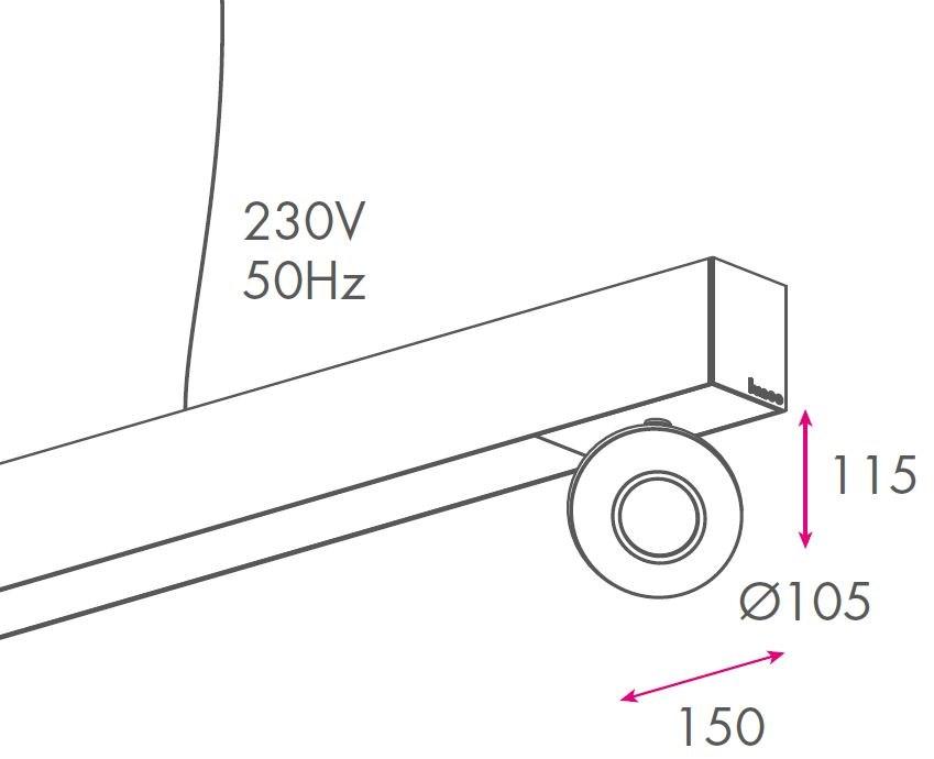 LUNOO Линейный световой профиль из термолакированного алюминия для точечных светильников L-way sun-id-1460771 - Вид №3
