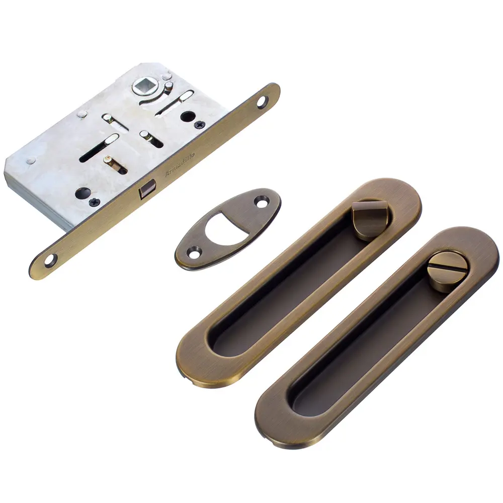 Набор ручек для раздвижной двери Armadillo SH011-BK WAB-11 матовая бронза STLM-2075576 - Вид №1