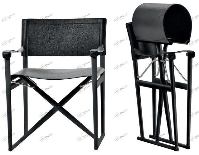 B&B Italia Складное кожаное кресло с подлокотниками Mirto indoor Im59sp