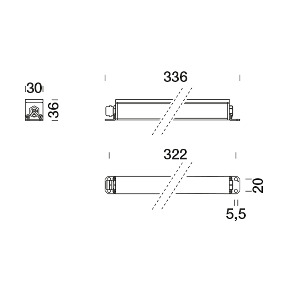 8419211 Встроенный светильник Platek MINI CORNICHE FULL INOX  MINI CORNICHE FULL INOX 300 mm - LED 3000K 13°  - Вид №2