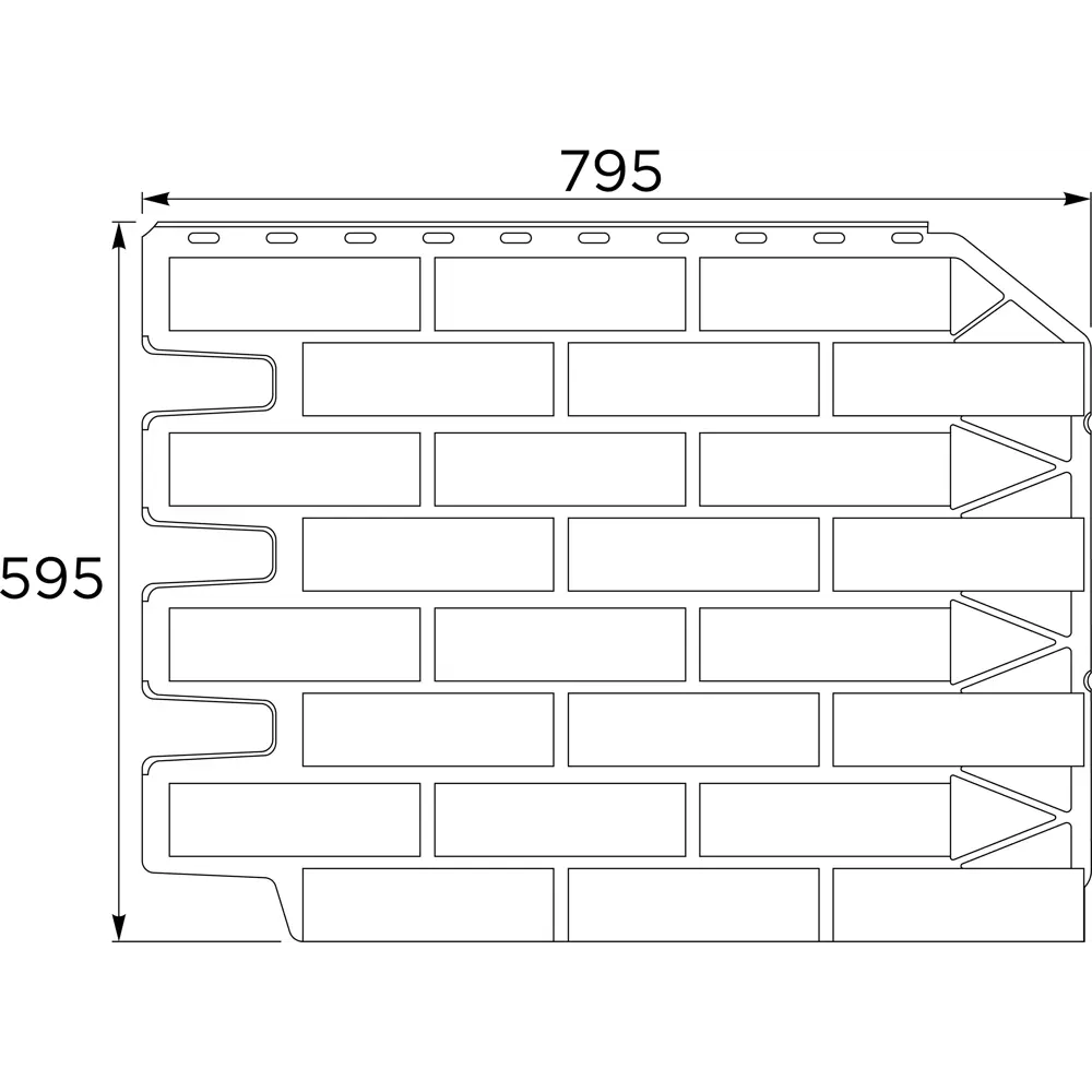 Фасайдинг Дачный Кирпич баварский темно-коричневый 0.38 м² 85636854 STLM-2211457 FINEBER  - Вид №3