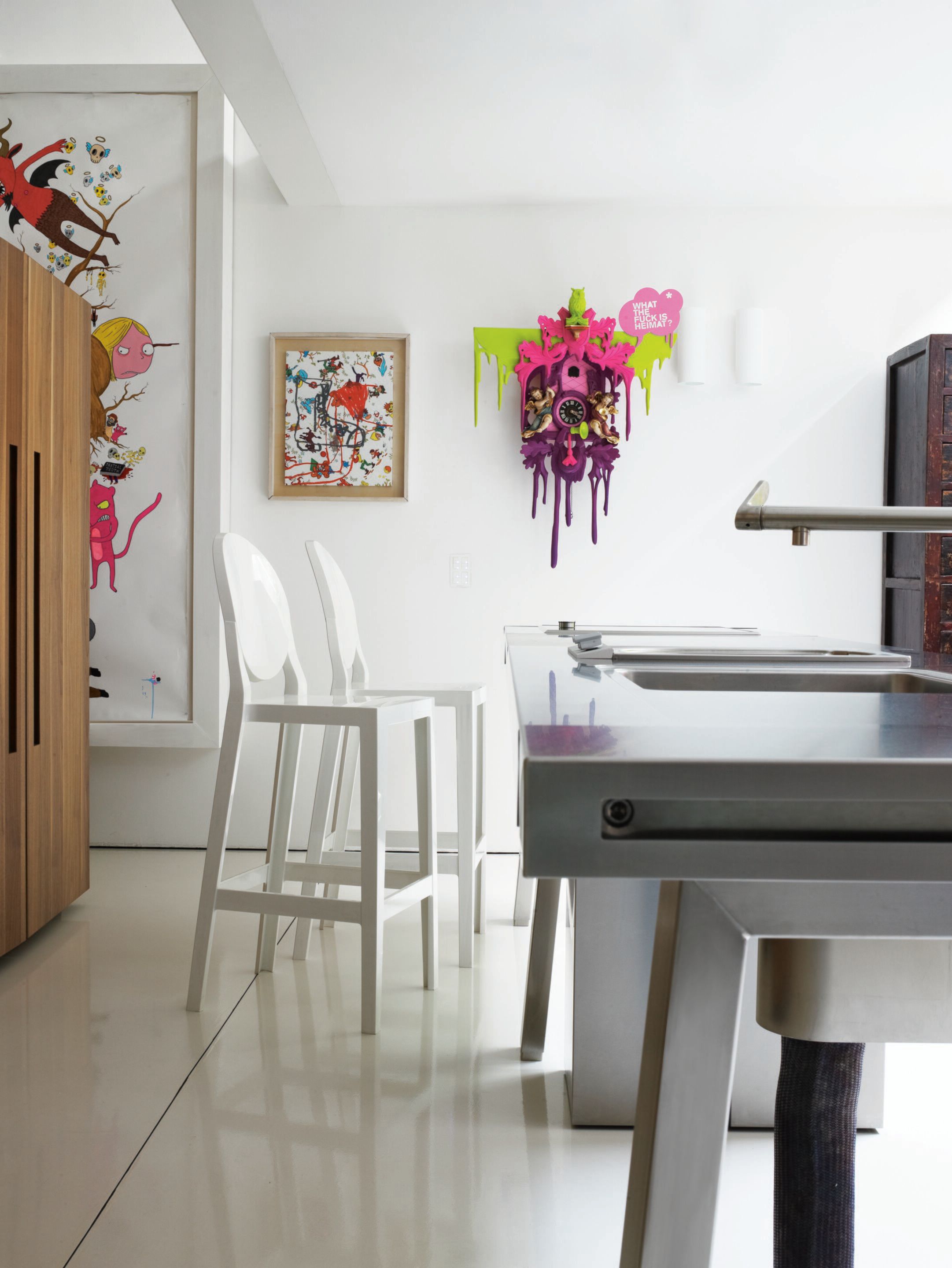 Высокий стул из поликарбоната со спинкой Kartell Ghost ARCH-00046070 - Вид №3