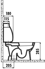 CK300-11CB00E-FF00 COCUK ДЕКОР Унитаз детский CK300.001F0 Sсифон Creavit  - Вид №4