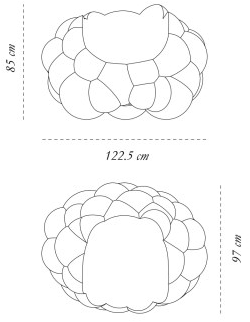 Scarlet Splendour Кресло из латуни Wolk sun-id-1486590 - Вид №5