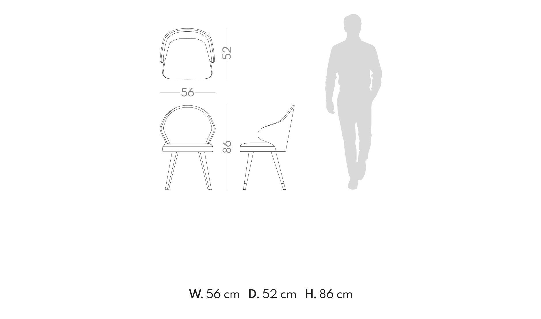 Мягкий тканевый стул с подлокотниками PRADDY Metro ARCH-00068104 - Вид №3