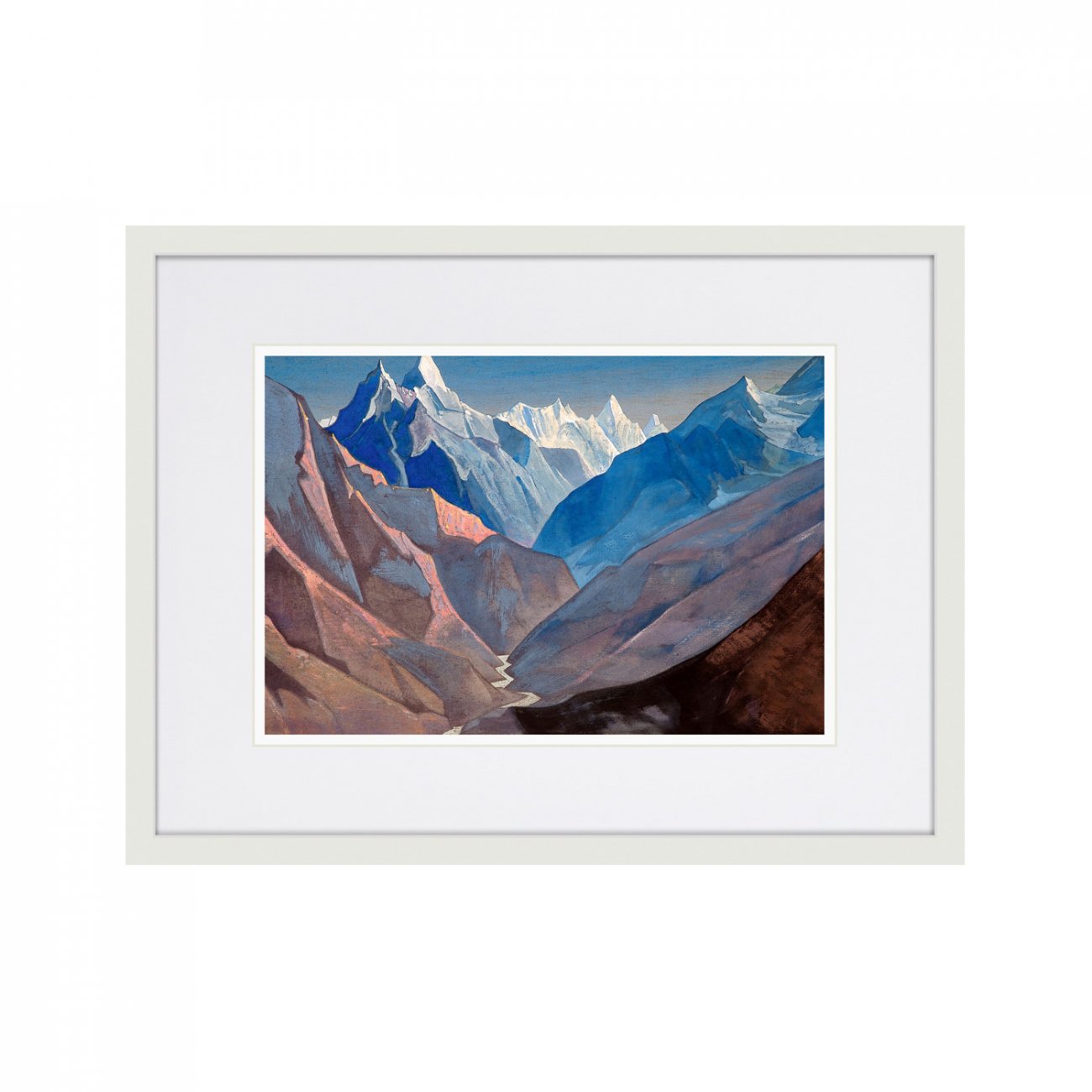 Картина в деревянной раме 42х32 см "Гора «М», 1931 г." КАРТИНЫ В КВАРТИРУ  264840 Белый;голубой;разноцветный  - Вид №6