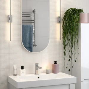 Плитка настенная Kerama Marazzi Сигма 20x60 см 1.2 м² матовая цвет белый квадратики