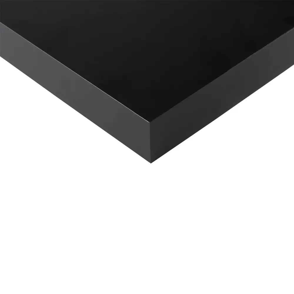Настенная полка KONSENSA 80x23.5 см со скрытым креплением МДФ цвет черный 89425860 STLM-2080671  - Вид №3