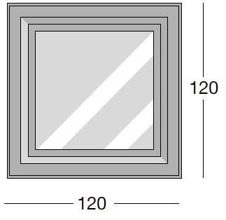 Longhi Квадратное настенное зеркало в раме Loveluxe Y 335 - Вид №4