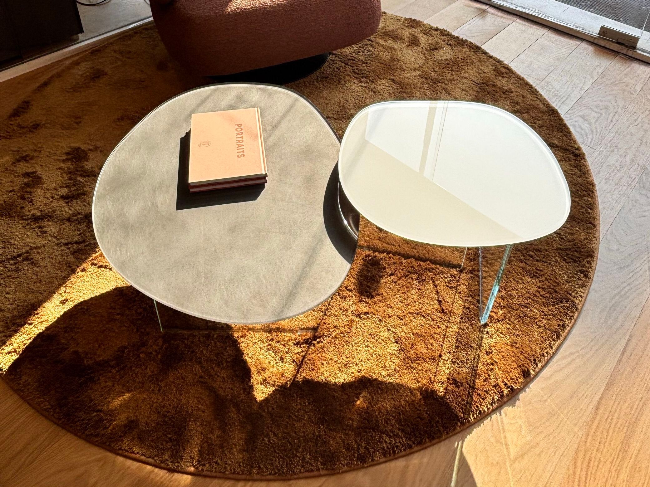 Круглый длинный ворс ковер In Stock озеро ARCH-00131914