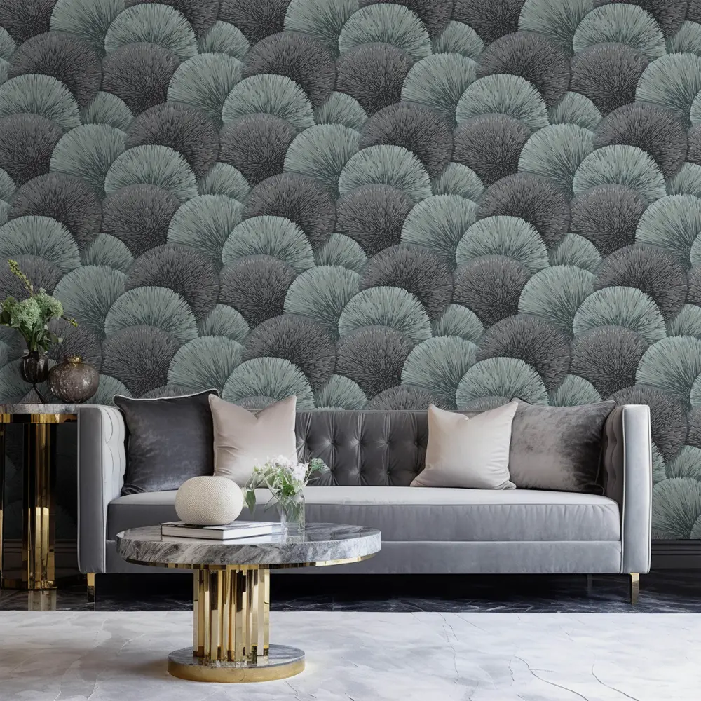 Обои флизелиновые New Age Rif серые 1.06 м с рельефным абстрактным рисунком 89425039 STLM-1572156 - Вид №3