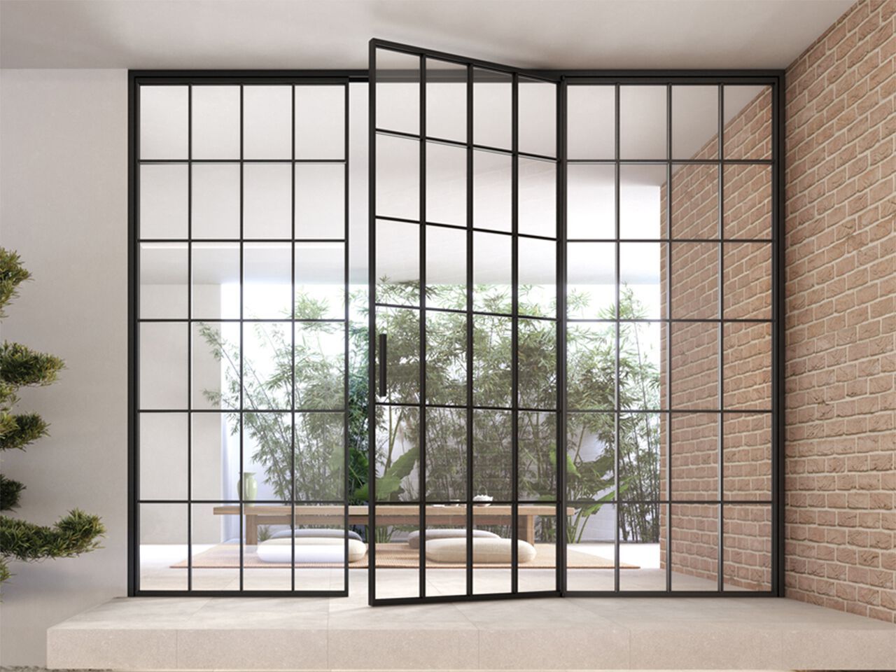 Стеклянная и алюминиевая перегородка BARAUSSE стеклянные и алюминиевые двери ARCH-00026679