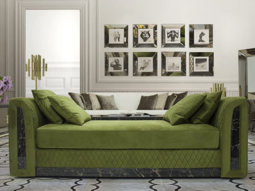 Бархатная мягкая спальная кровать Formitalia ARCH-00019613