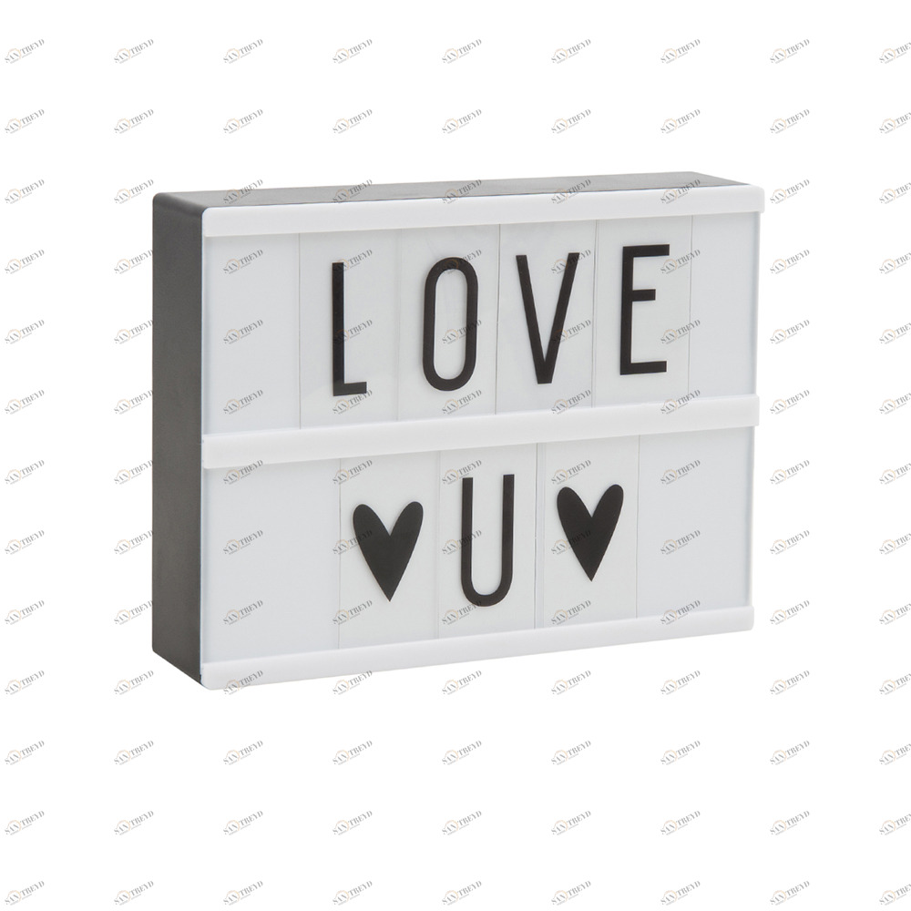 Наборное световое панно Lightbox, малое LITTLE LOVELY COMPANY  281752 Белый;черный Santreyd 