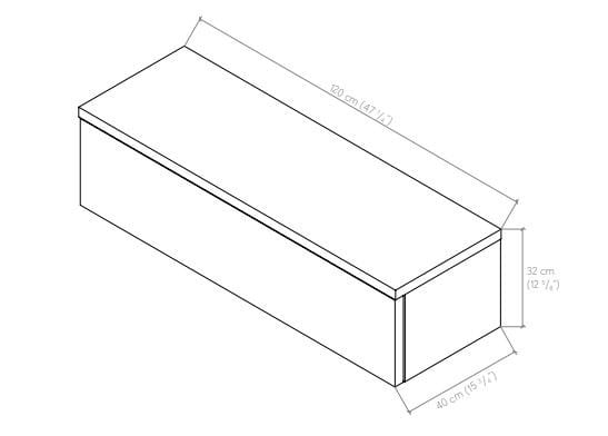 Подвесной одиночный умывальник с подвесным комодом Atlas Concorde Habitat Dialogo ARCH-00057242 - Вид №7
