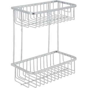 Полка для ванной комнаты Verran прямоугольная двухъярусная, 25x30x13.3 см