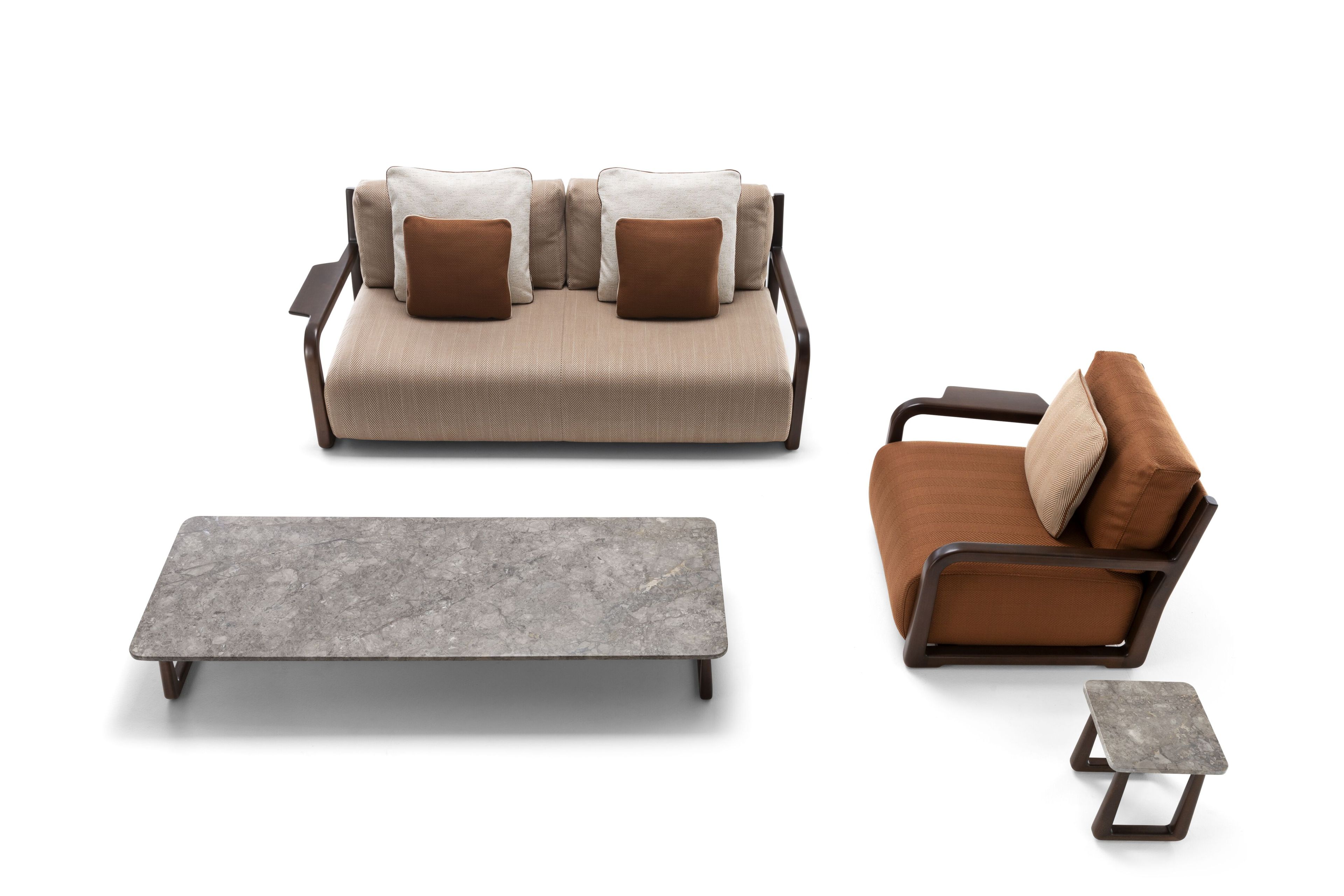 2-местный садовый диван Exteta Loro Piana Interiors, Стулья Delight от Exteta ARCH-00084887 - Вид №1