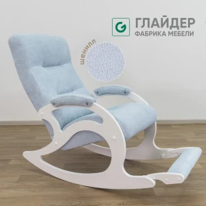 91866320 Кресло-качалка Glider Лаунж 58x91x108 см велюр цвет life sky молочный дуб STLM-1465379
