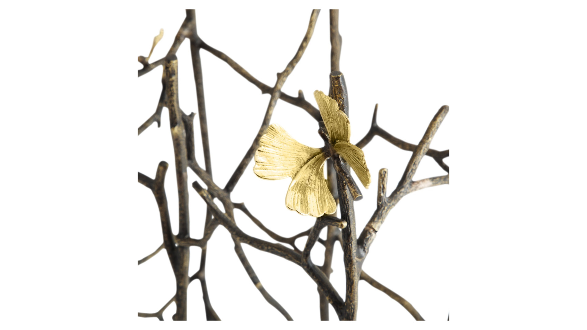 10663676 Michael Aram Подставка для бутылок Michael Aram Бабочки гинкго 37см, латунь Латунь  - Вид №1