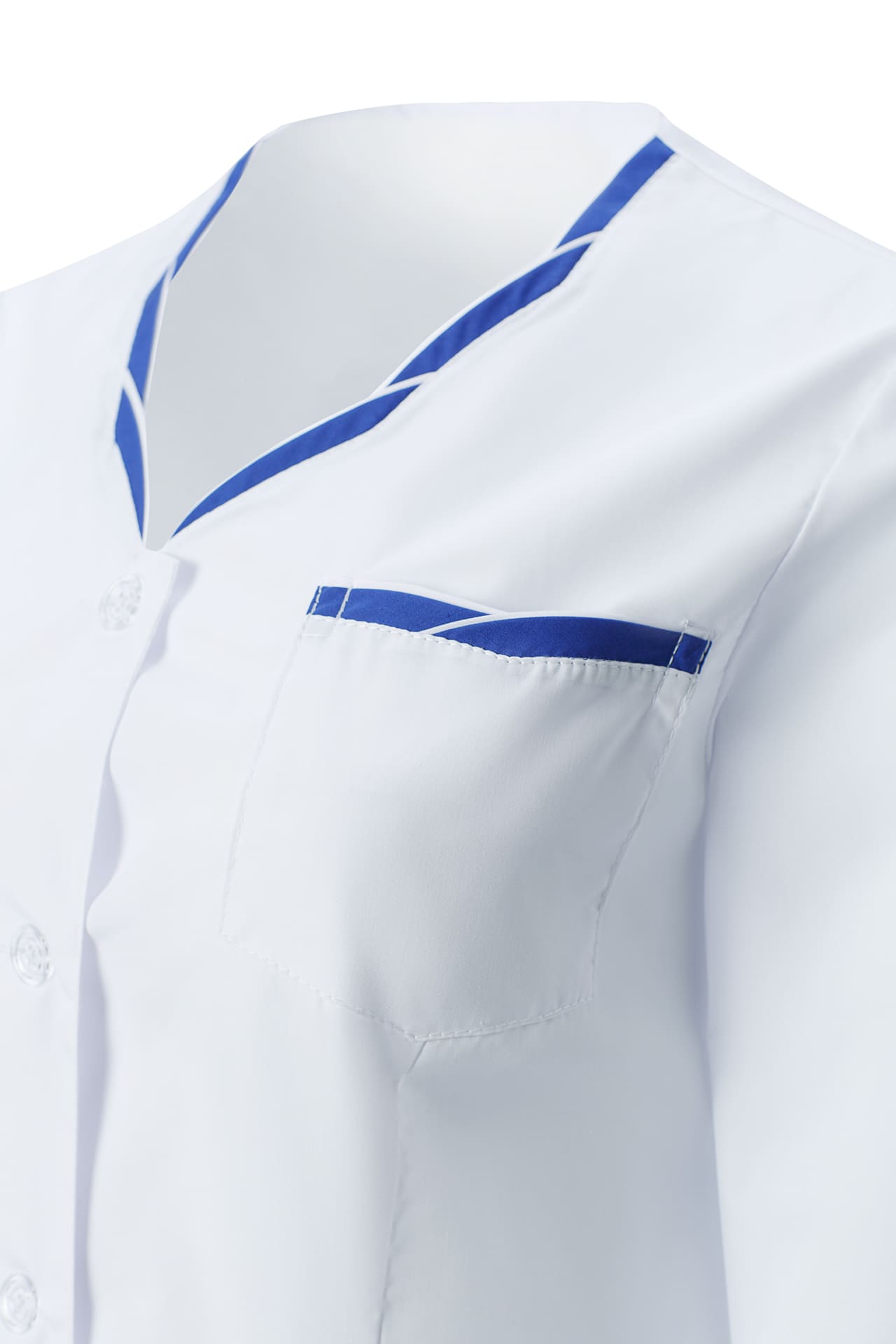 66126 Костюм "Ольга" белый с васильком  Медицинская одежда  размер 48/158-164 Спецодежда  - Вид №5