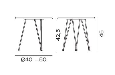 Круглый стальной журнальный столик с порошковым покрытием Vergés Mim ARCH-00101723 - Вид №2