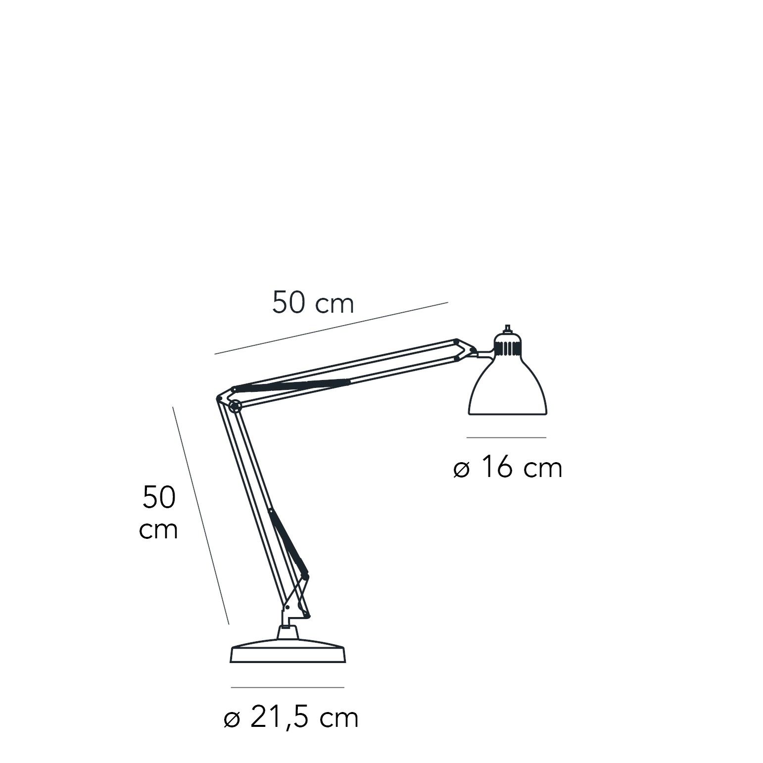 Регулируемая металлическая настольная лампа FontanaArte Naska ARCH-00040936 - Вид №8
