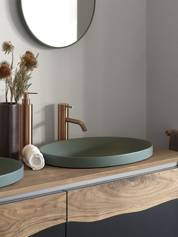 C525M2L70.101RV Тумба подвесная с 2 выдвижными ящиками 50 см A. e T. Italia TRACE Белый матовый - Дуб Италия AeT ITALIA - Вид №11