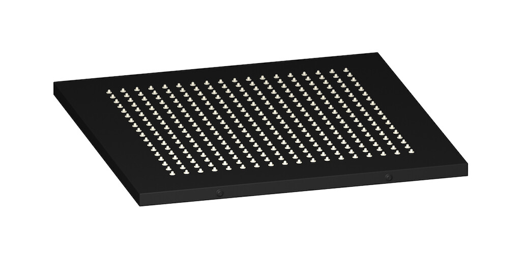 Полувстраиваемая душевая лейка с дождевой струей WE ARE IB av320np Matt Black Aqua