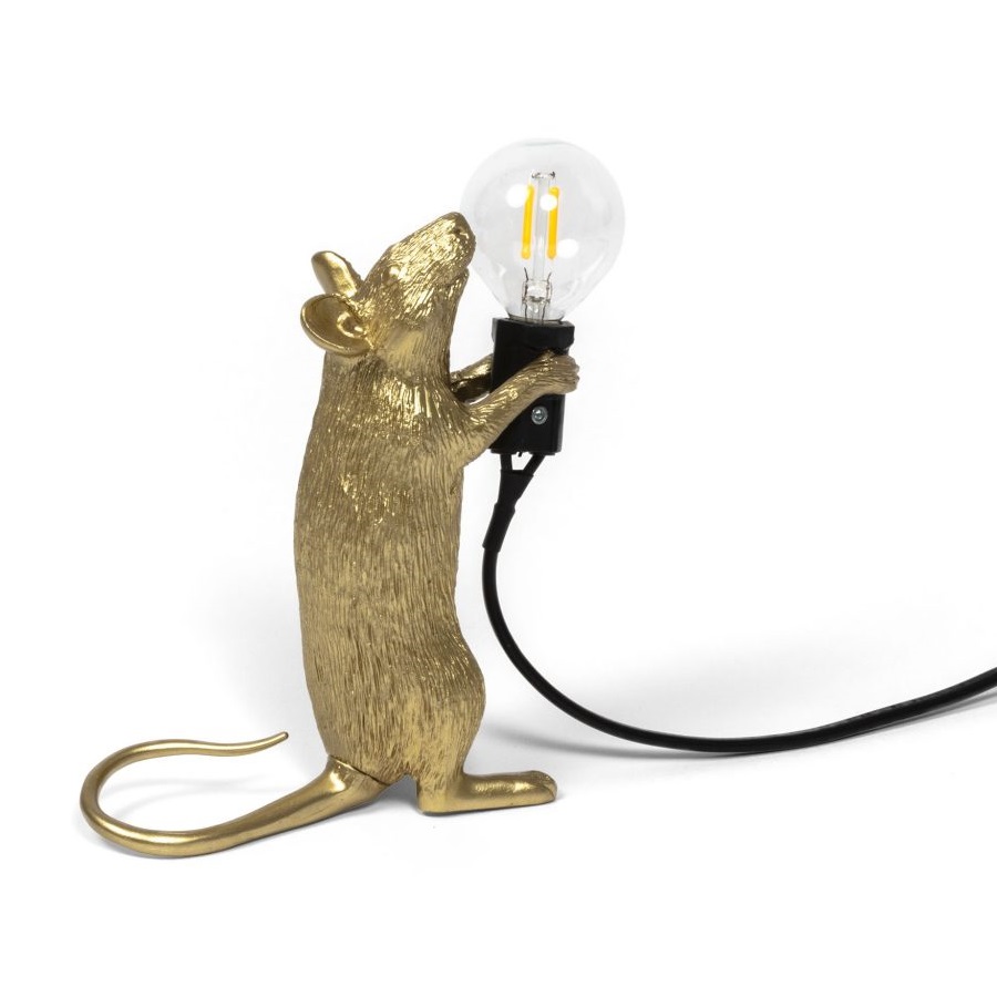 Светильник настольный Mouse Lamp Step, золотой Seletti 14948GLD - Вид №8