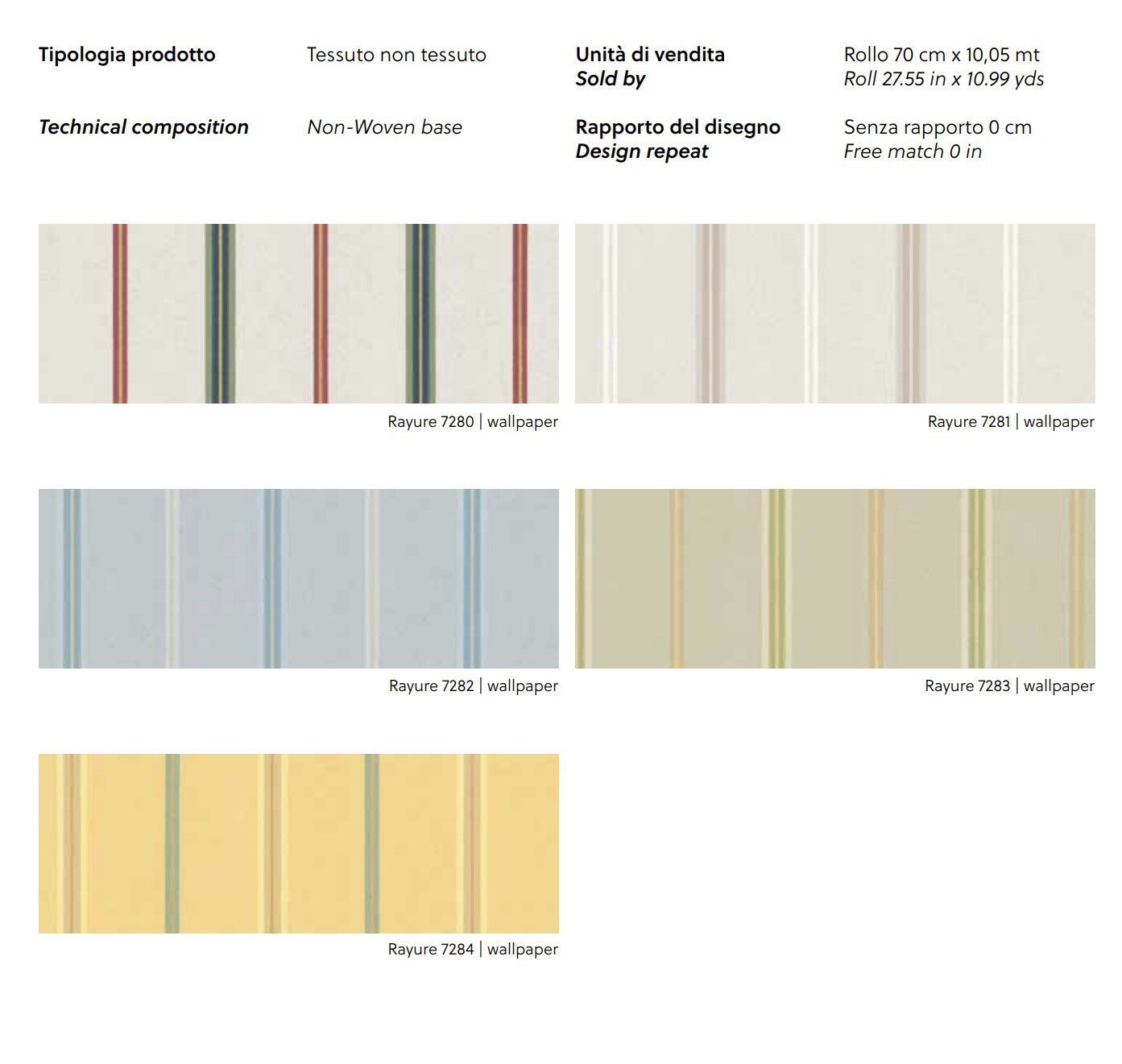 Полосатые обои Jannelli&Volpi СП 505 GRANDE CORNICHE ARCH-00036091 - Вид №2