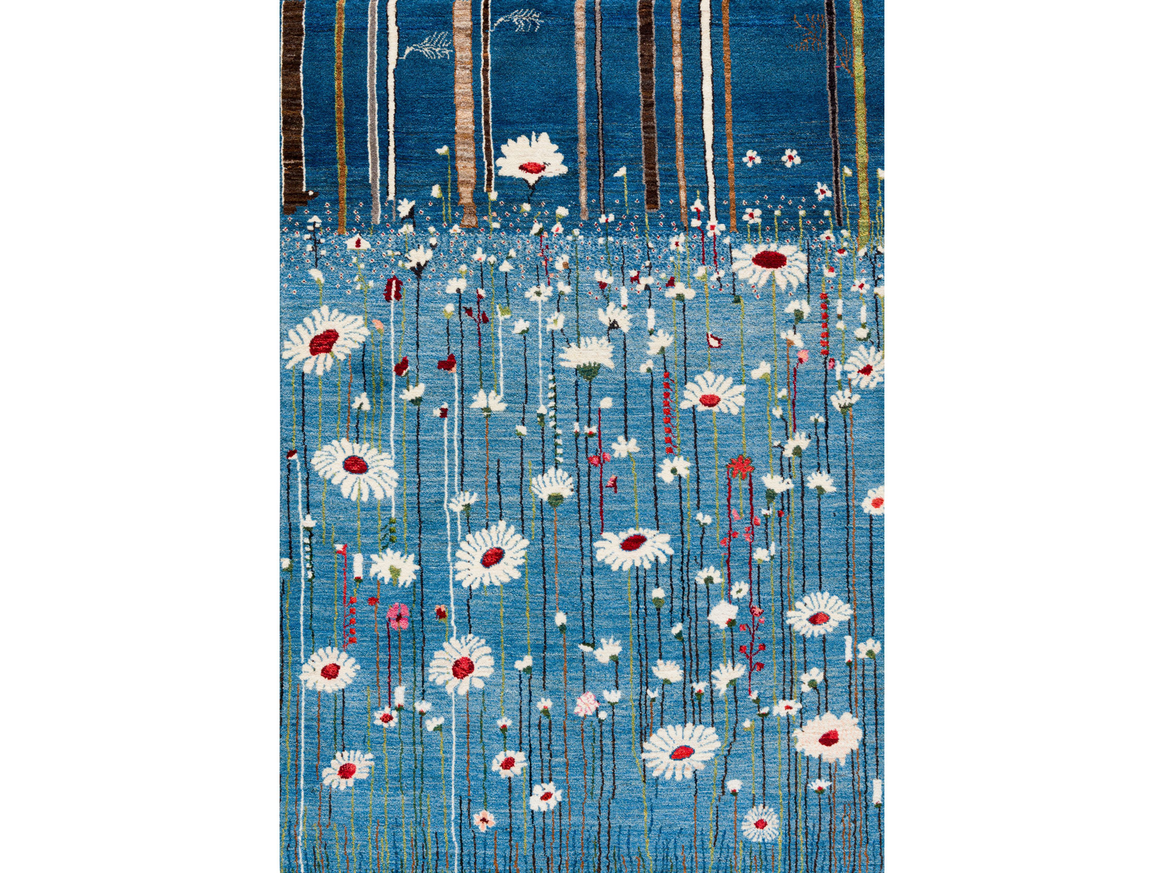 Шерстяной прямоугольный цветочный ковер Zollanvari Flower Meadow ARCH-00031512 - Вид №1