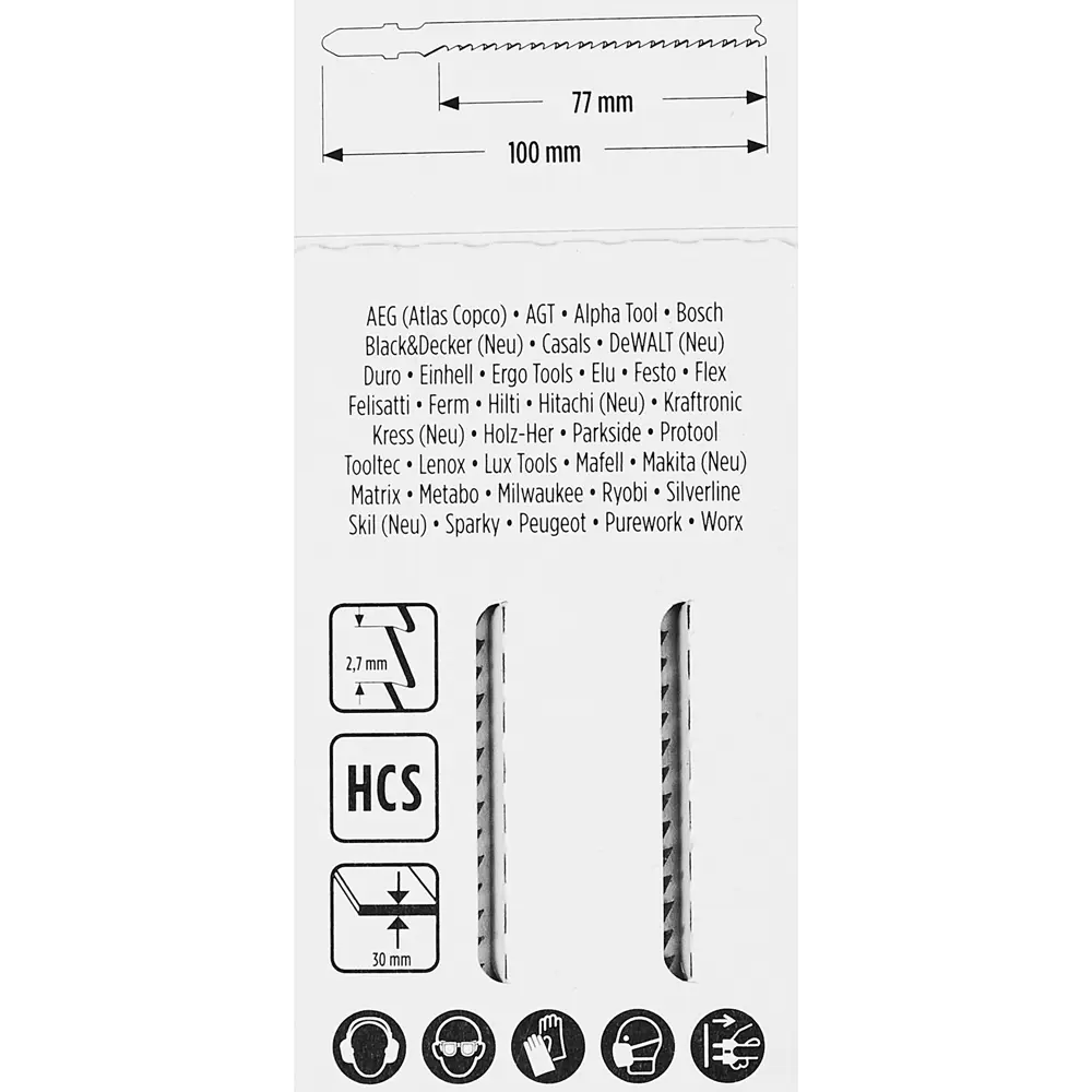 Пилка для лобзика по дереву KWB T101B быстрый рез, 2 шт STLM-2185570 - Вид №4