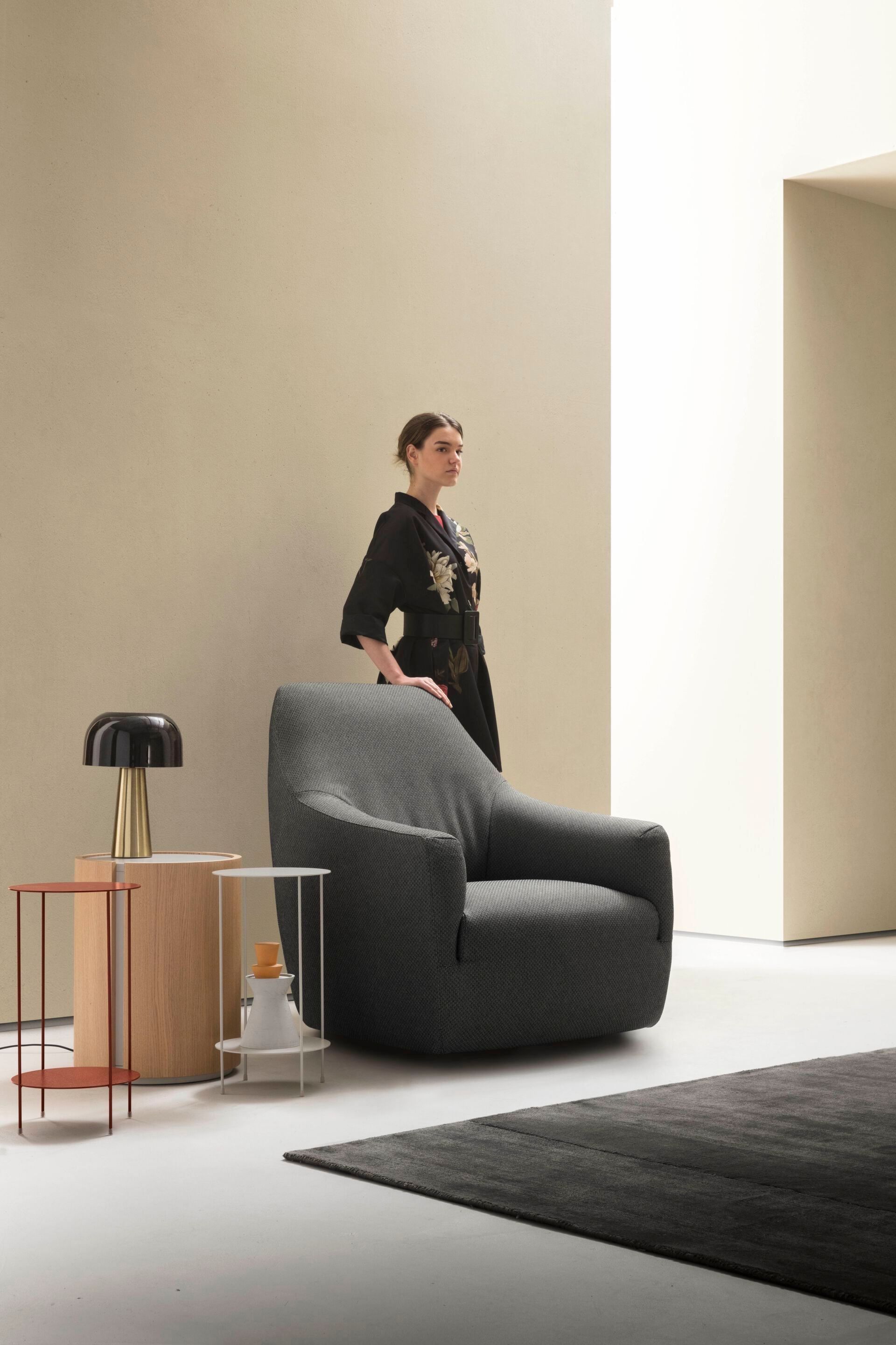 Тканевое кресло с подлокотниками Alf DaFrè LISA ARCH-00148399 - Вид №1