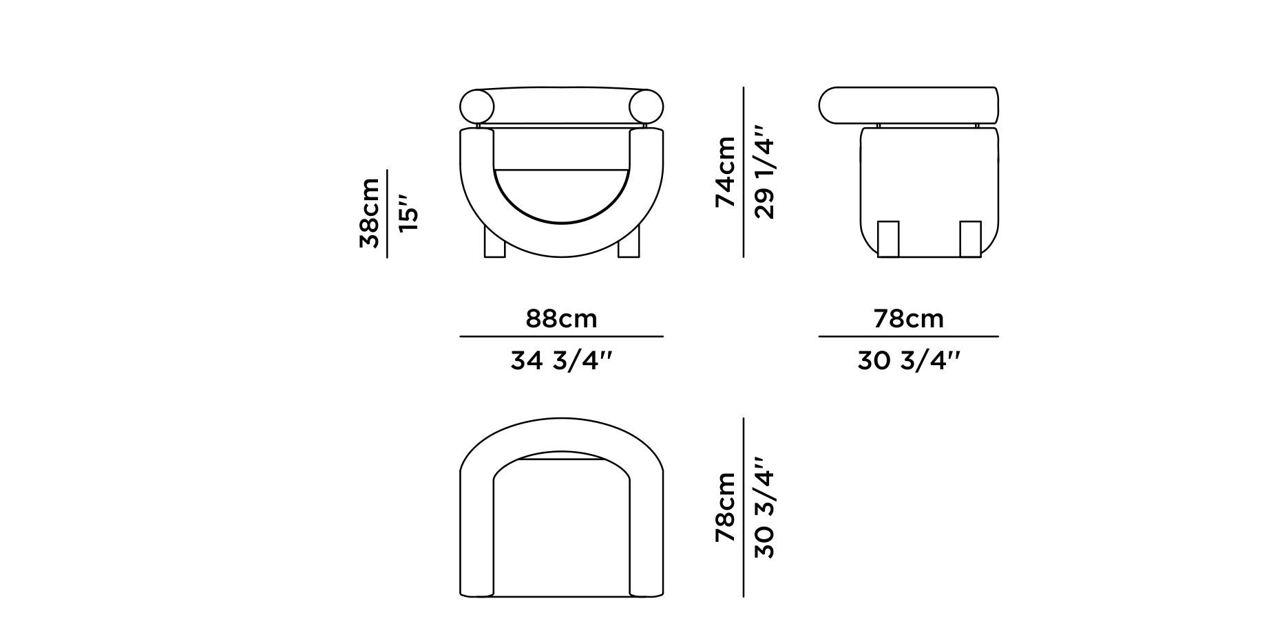 Тканевое кресло с подлокотниками Greenapple MEL ARCH-00109243 - Вид №16