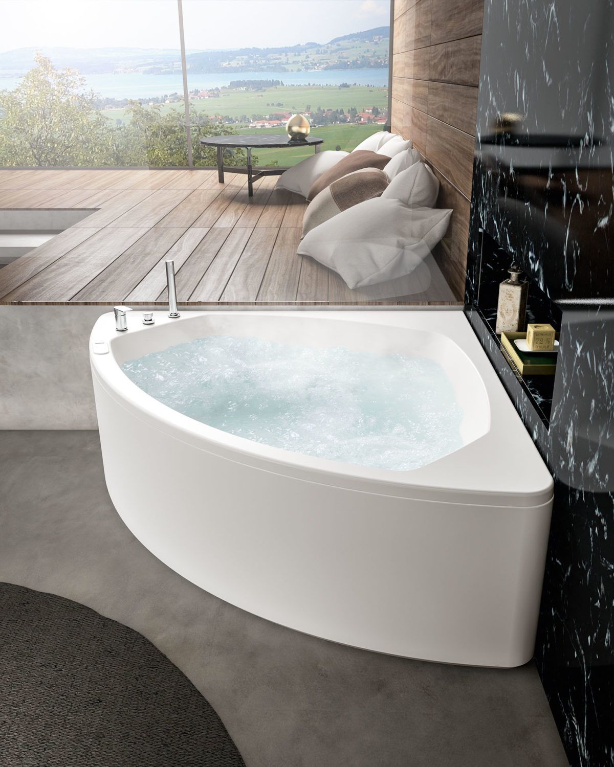 Акриловая угловая ванна с гидромассажем Albatros THEA ARCH-00049991 - Вид №4