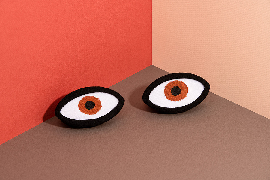 DYEYESOBR Носки eye, коричневые Doiy  - Вид №2