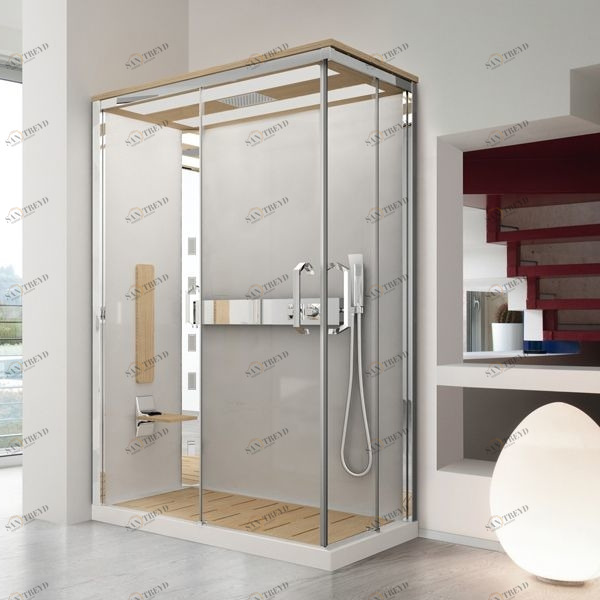 Душевая кабина термостатическая NEXIS 1 A120x80 HYDRO Novellini NEXIS цвета ясень, с высоким душевым поддоном и крышей NEXA129ST1F1KPNEXA129DT1F1KP